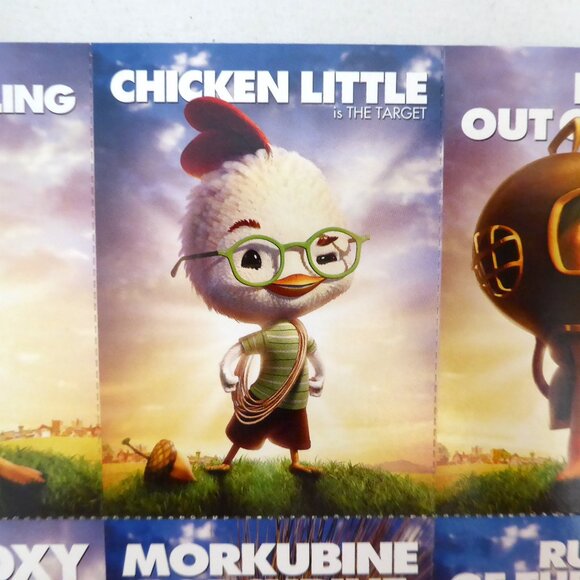 NEW 2005 DISNEY CHICKEN LITTLE PROMOTIONAL PREMIERE TRADING CARD SHEET - Picture 4 of 14